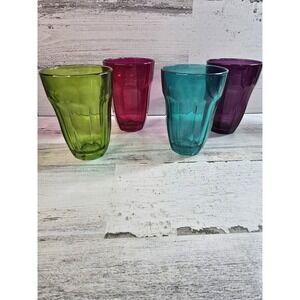 Circleware Juice‎ Glasses Set of 4 Jewel Gem Colors